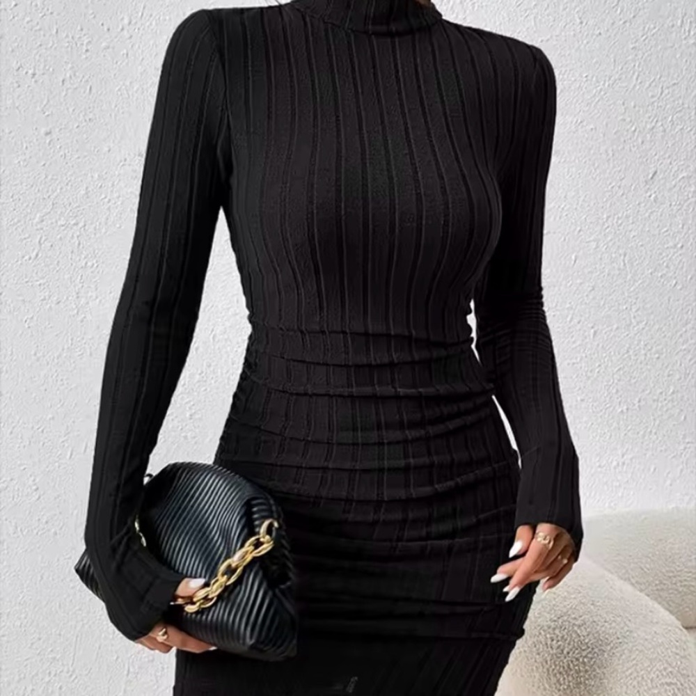 Pura Vida Black Long Sleeve Dress